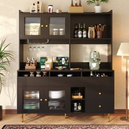 Black storage cabinet - cabinet, w/