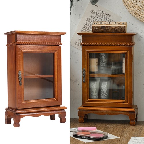 Rustic wooden display cabinet - rustic,
