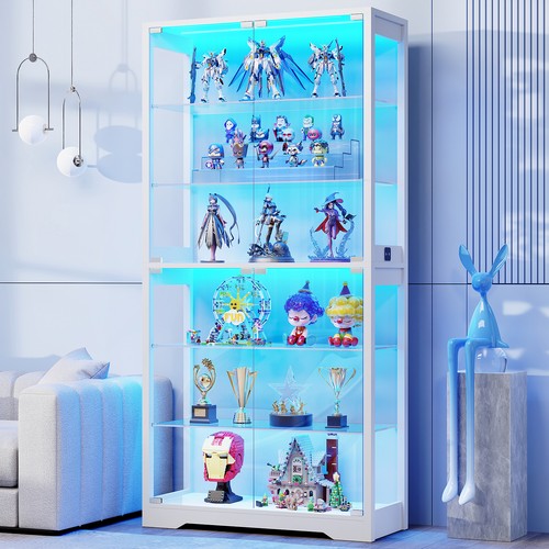 Tier glass display case with - glass,