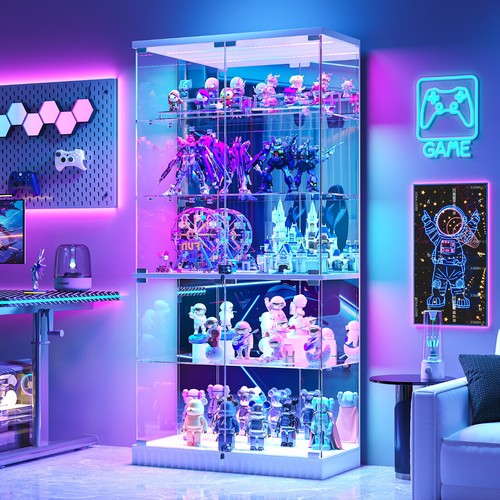 Tier glass display - 5-tier, cabinet