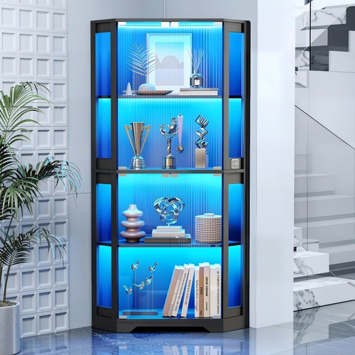 Corner display case with - 65",
