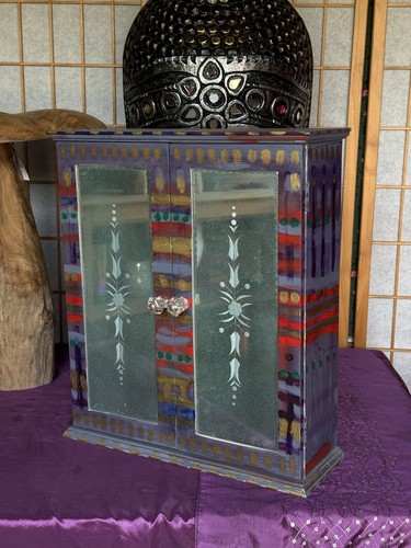 Painted wooden floral - painted,