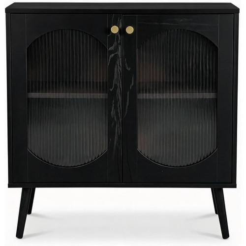Two door glass cabinet - door, with