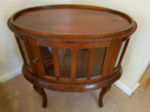Oval drinks cabinet