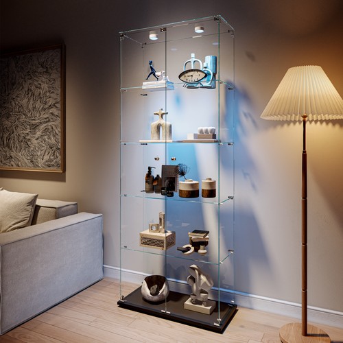 Glass display cabinet with - 72",