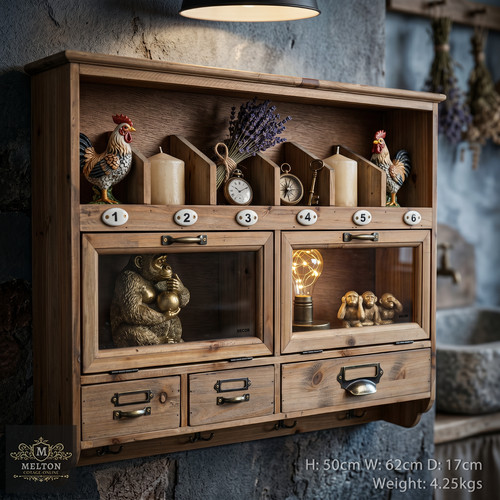 Rustic storage unit wooden - rustic,