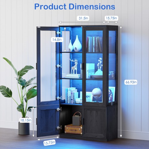 Farmhouse display cabinet - farmhouse,