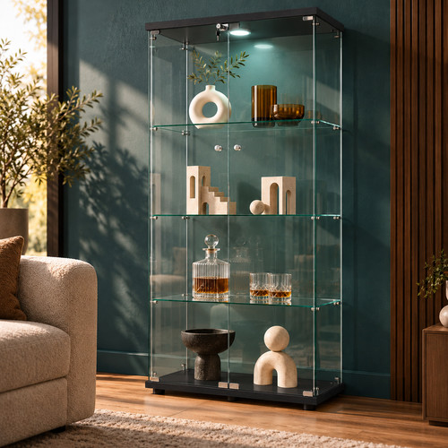 Glass display cabinet 5in - glass, 64.5in