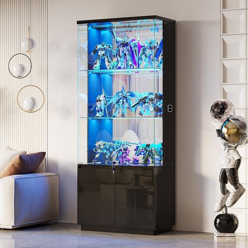 Display cabinet with - display, glass