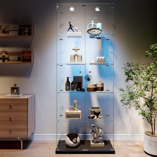 Display cabinet with - display, glass