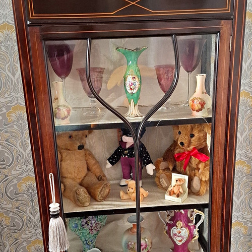 Brown wood glass front - brown,
