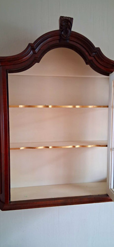 Wall mounted wood glass - mounted,