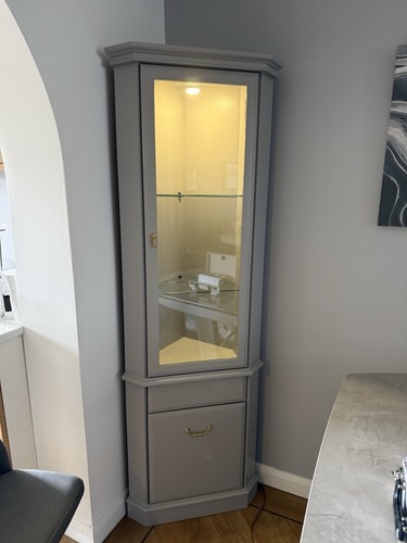Pair display corner cabinets - corner,