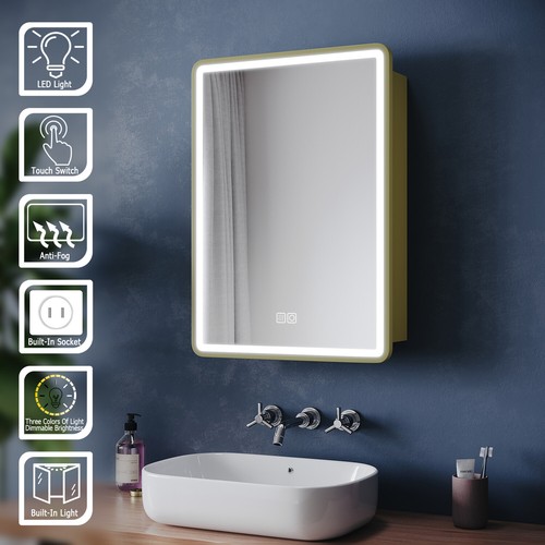 Bathroom mirror cabinet with - bathroom,