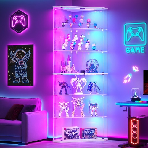 Tier corner glass display - 6-tier,