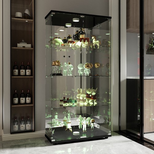 Tall display cabinet glass - 64",
