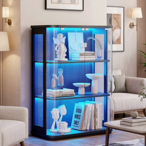 Tier rounded display case - 3-tier,