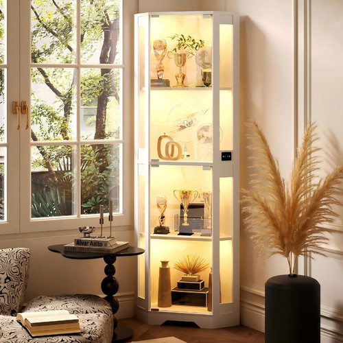 Tier corner display cabinet - 4-tier,
