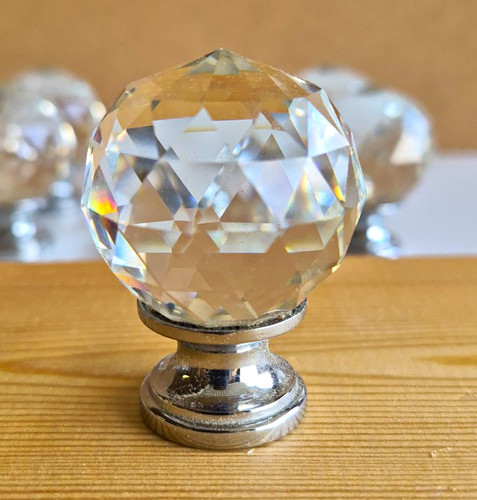 Clear round glass - round, cabinet