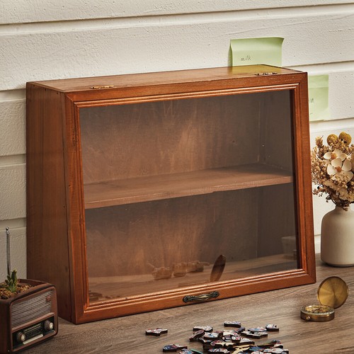 Clear display case wooden - clear, box