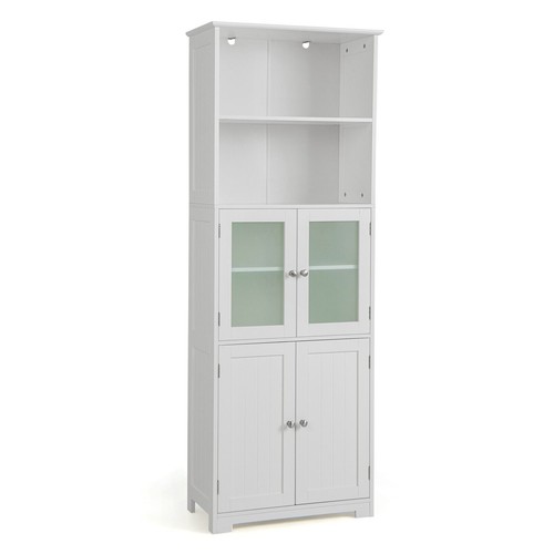 Wood tall storage cabinet - storage,